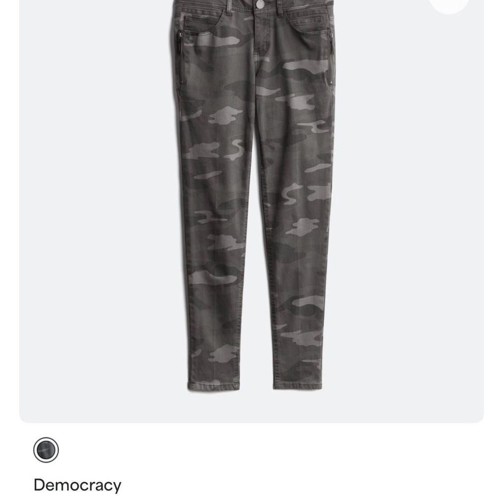 Democracy Ab Solution Gray Camouflage Jeans with. Op Detail